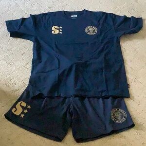 NEW Modelo/SLAM Navy Blue Shorts & T-Shirt Set, Large